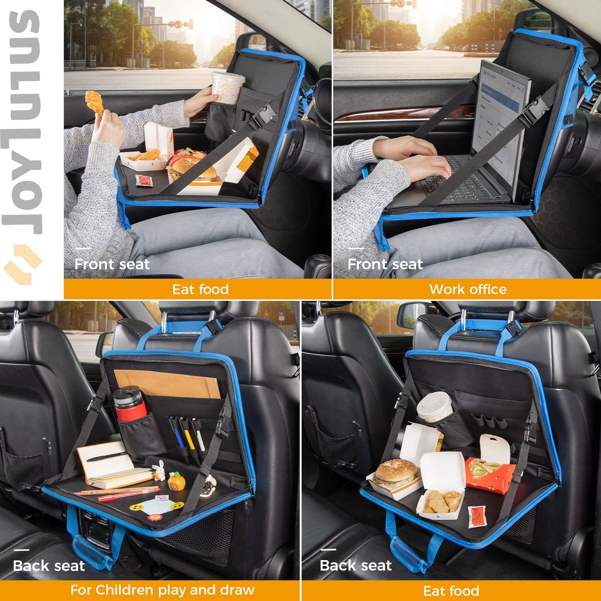 3 in 1 Steering Wheel Eating Tray (Blue / Large)