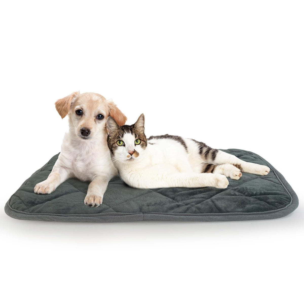 Self Warming Cat Bed Indoor (Medium 25x 19 inch / Gray)