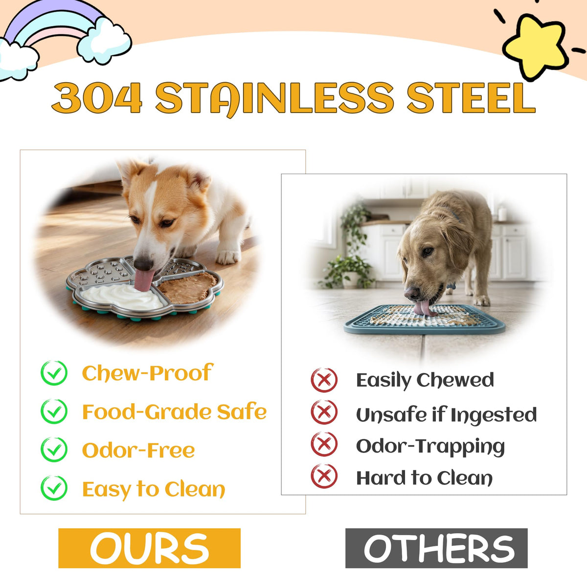 AFP Stainless Steel Lick Mat for Dogs & Cats