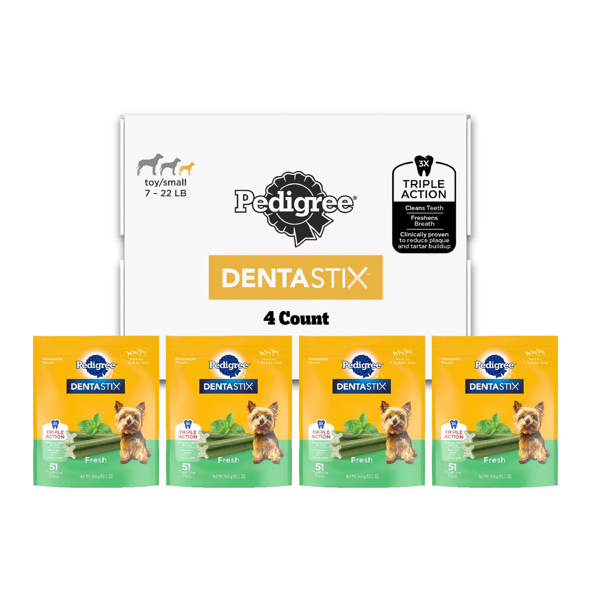 Dentastix Small & Toy Breed Dental Dog Treats (204 Count (Pack of 1))