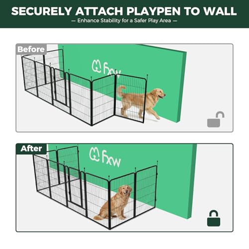 Rollick Dog Playpen with Fence (Black / 40"H)