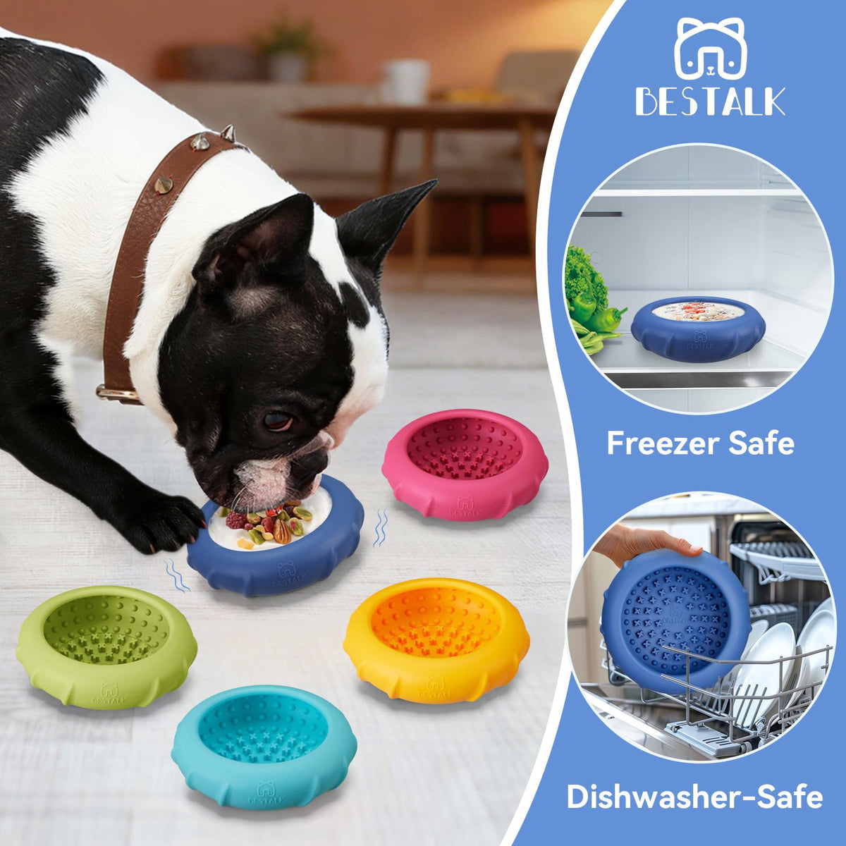 Dog Lick Bowl (Large / Dark blue)