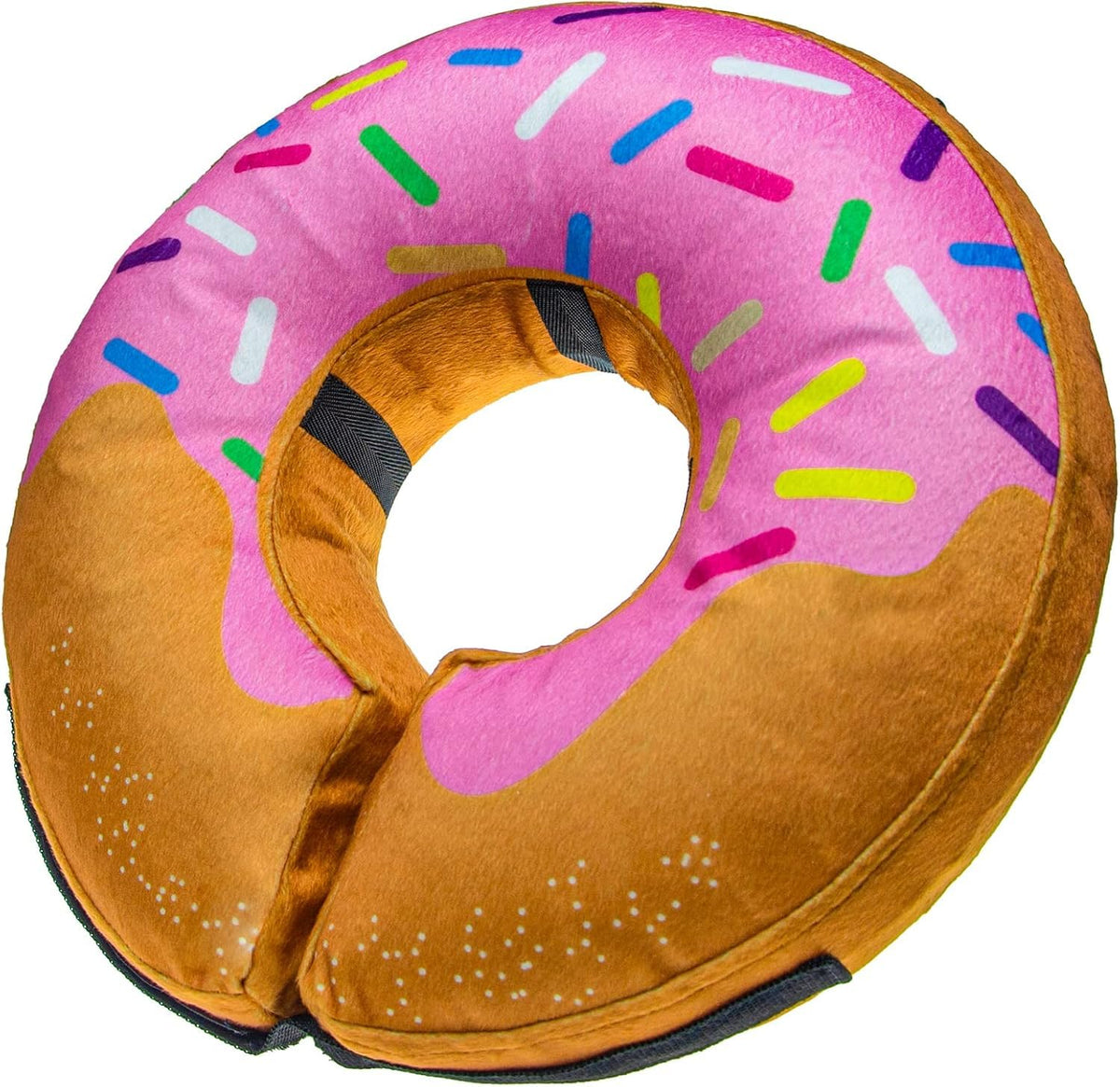 Inflatable Dog Cone Collar Alternative After Surgery XXLarge (Donut-Strawberry / XX-Large[Neck:21"-23"])