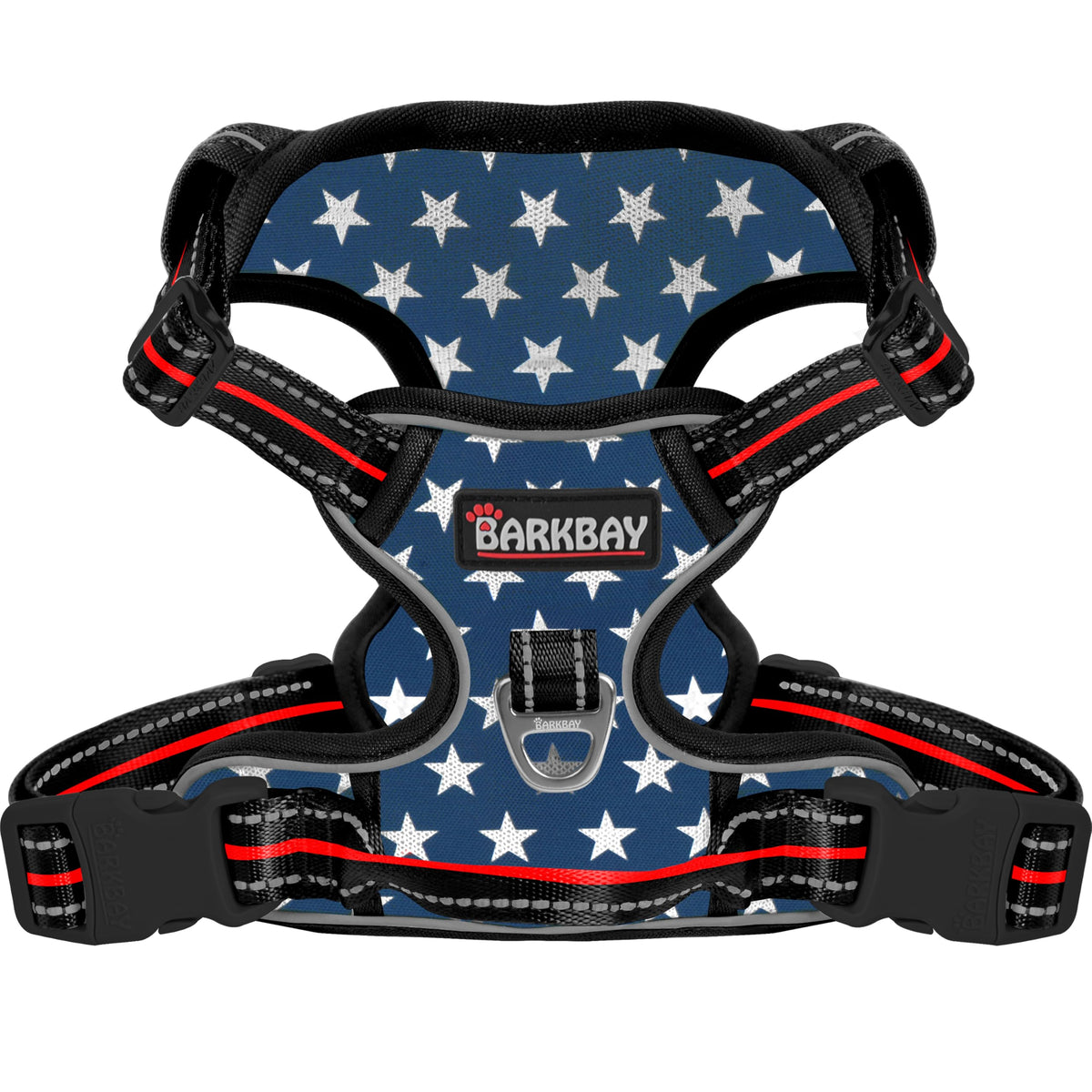 Dog Harness for Small Sized Dog No Pull Mesh 2 Clips Dog Vest (Blue Star-Mesh / X-Small)