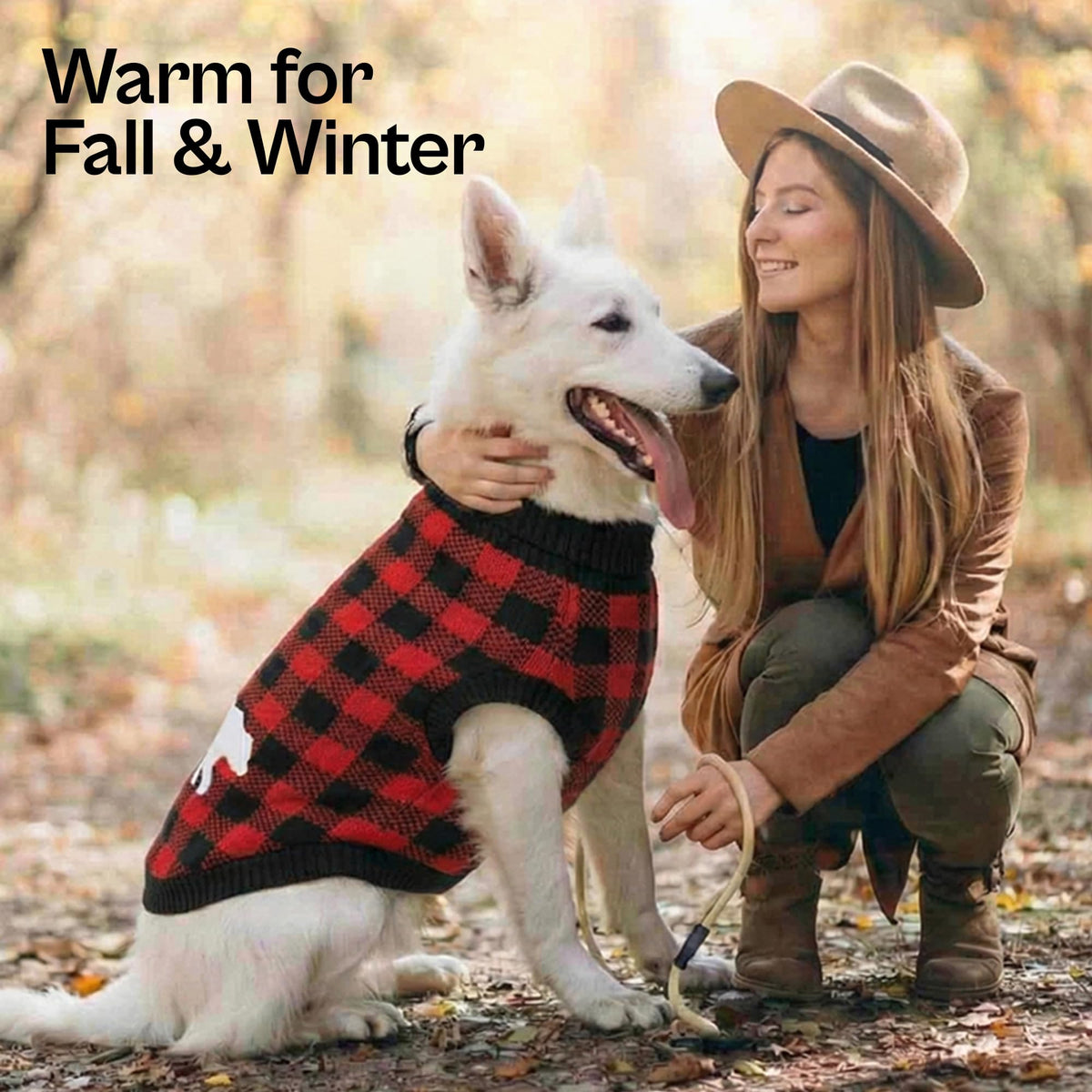 Dog Sweaters Cable Knit Dog Outfit (2XL / Checkered Red)