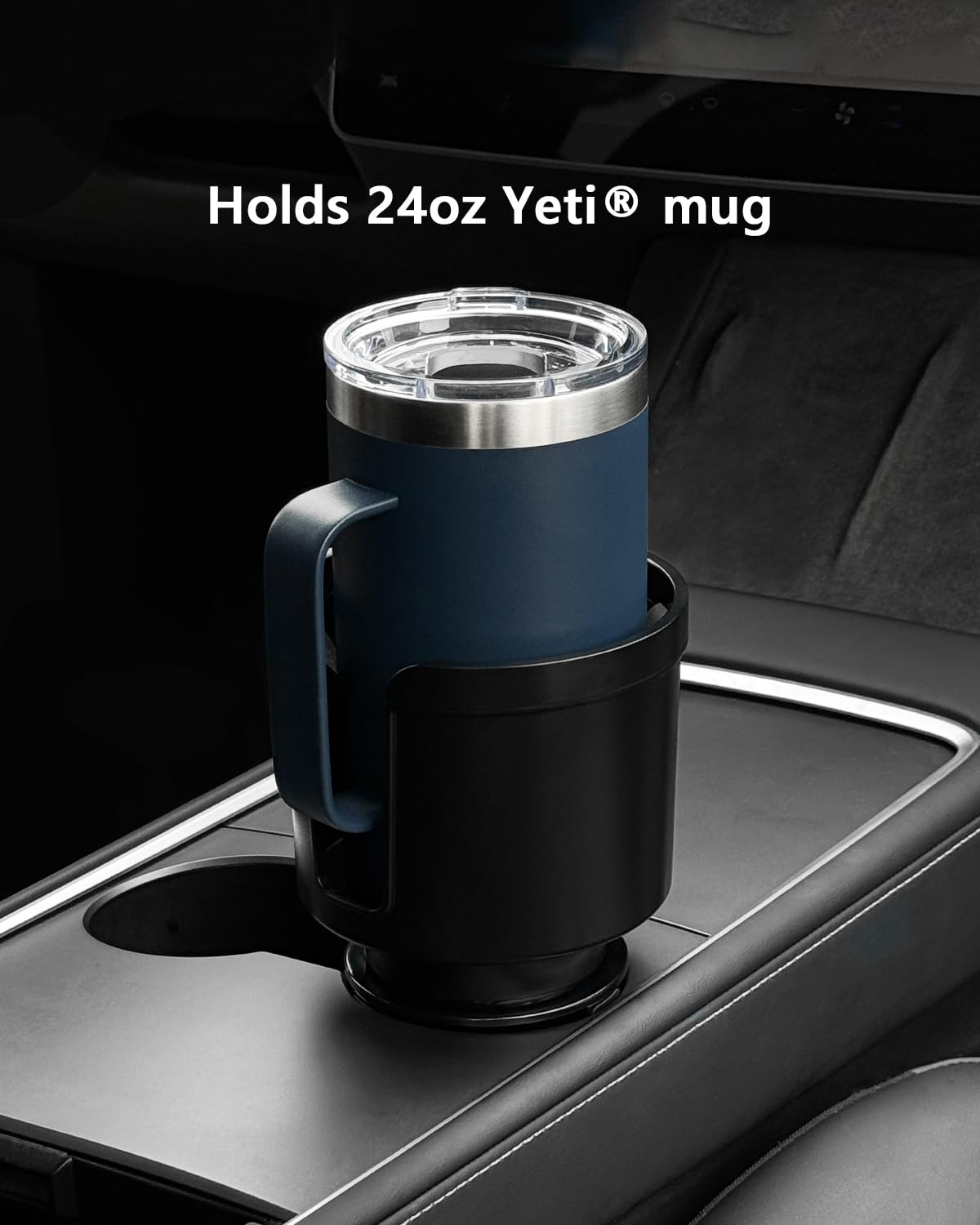 Car Cup Holder Expander for 32 (Large*1 / Black)