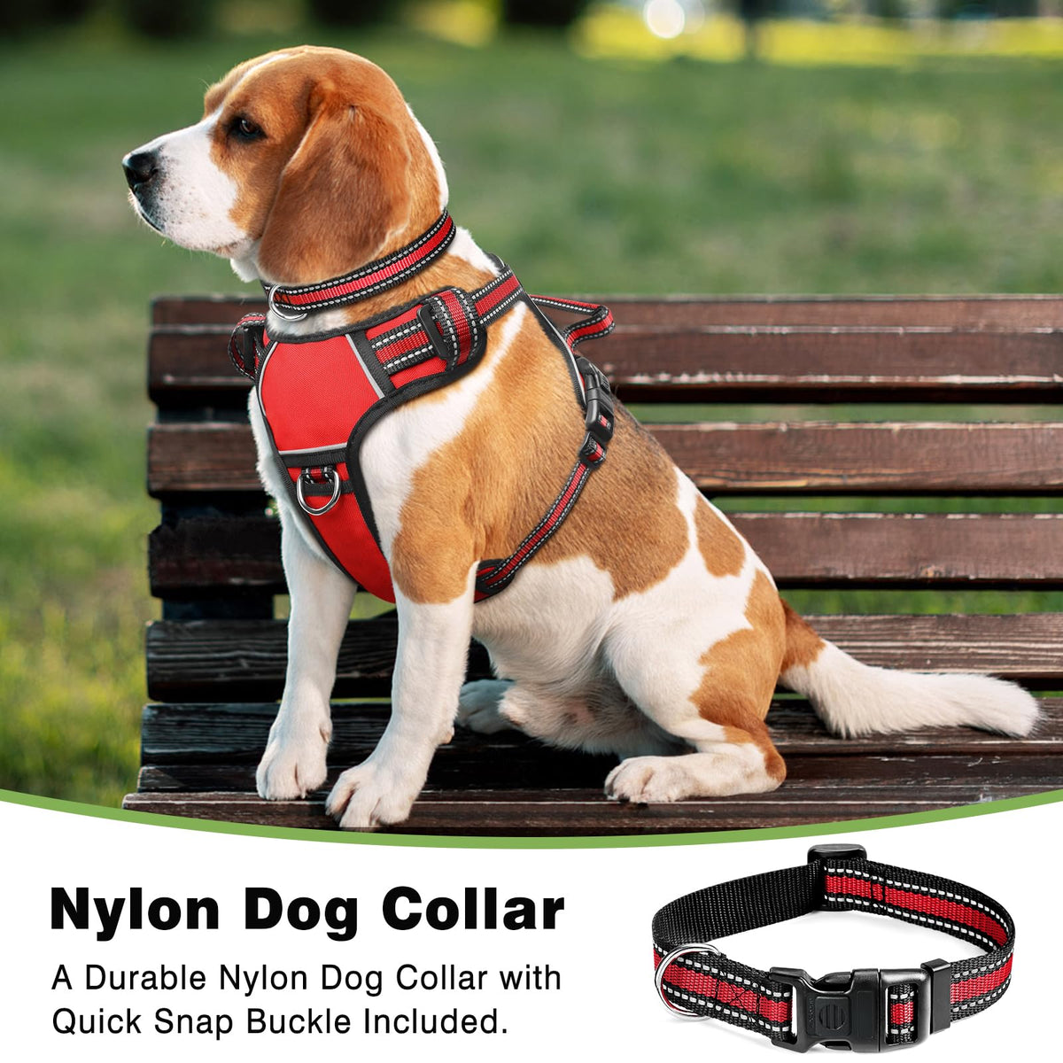Dog Harness No Pull (Large / Red)