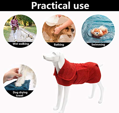 Dog Drying Coat (XXX-Large / Red)
