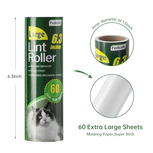 Large Lint Rollers Pet Hair Extra Sticky Floor