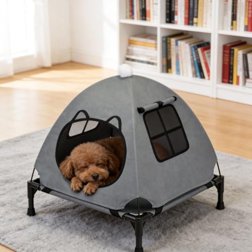 Anti Anxiety Open Elevated Pet Hammock Bed Tent House (Contemporary)