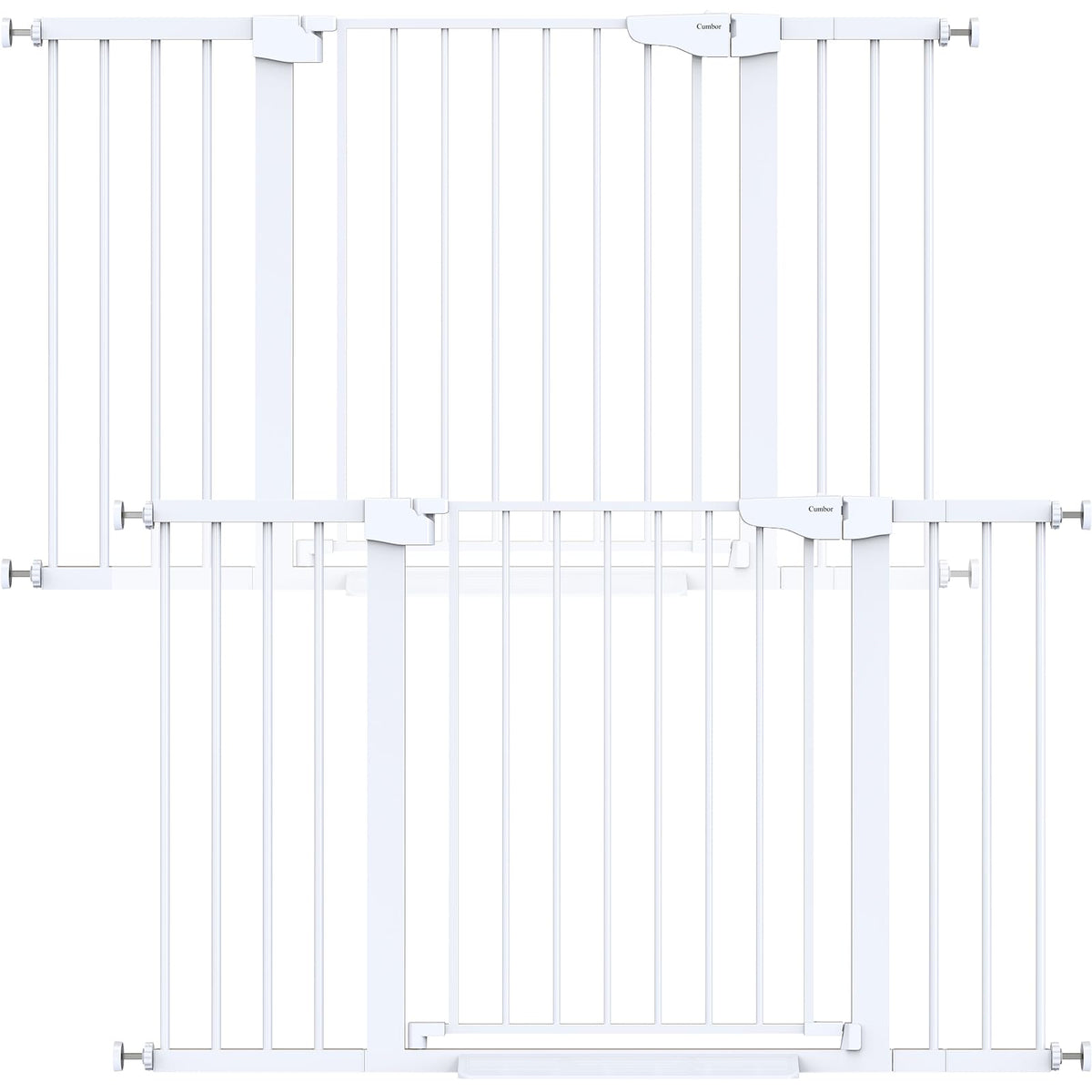 2-Pack 29.7-51.5 in Extra Wide Baby Gate for Stairs, Dog Gate White (White / 29.7-51.5"W x 30.5"H (2 Pack ))