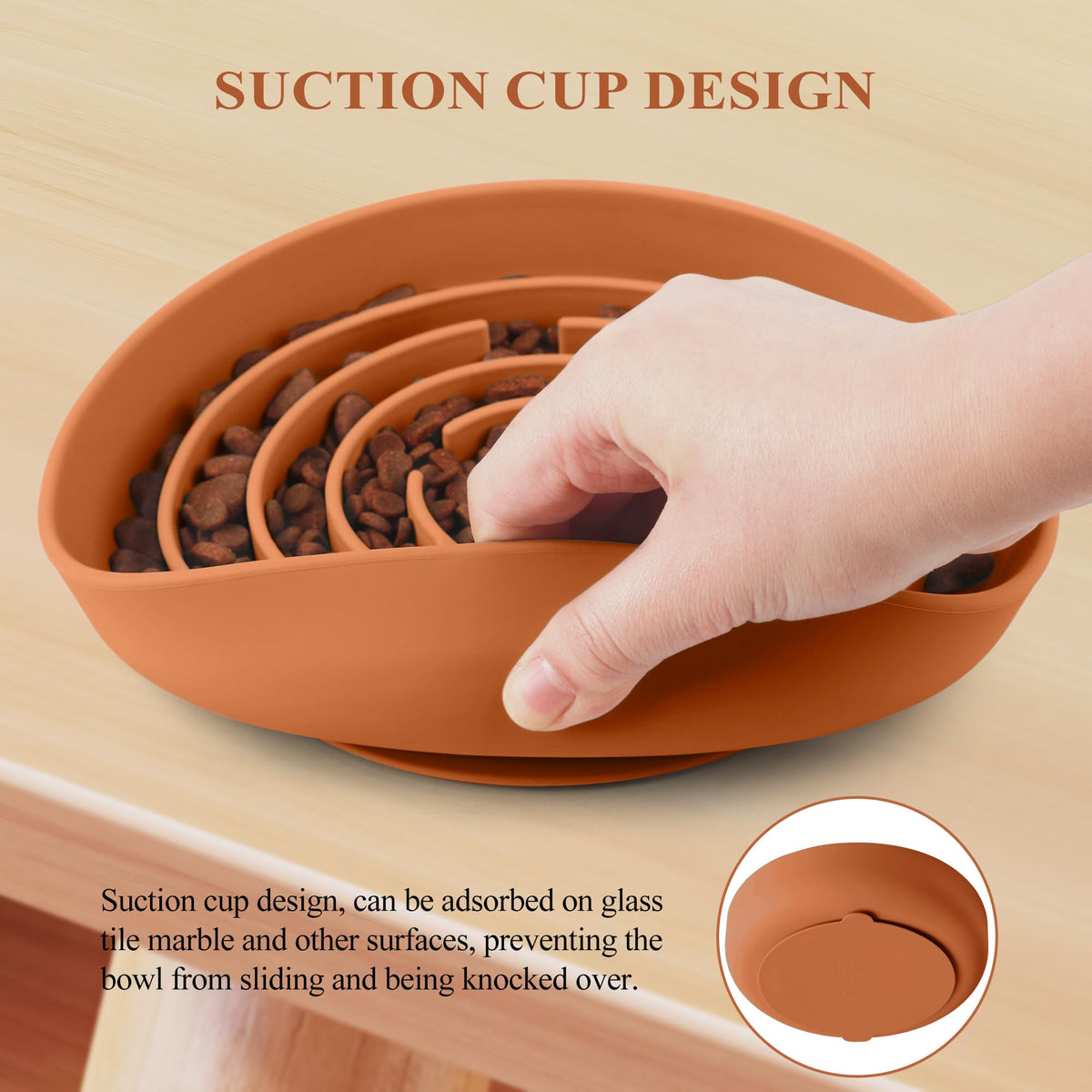 Slow Feeder Dog Bowls (Orange / L)