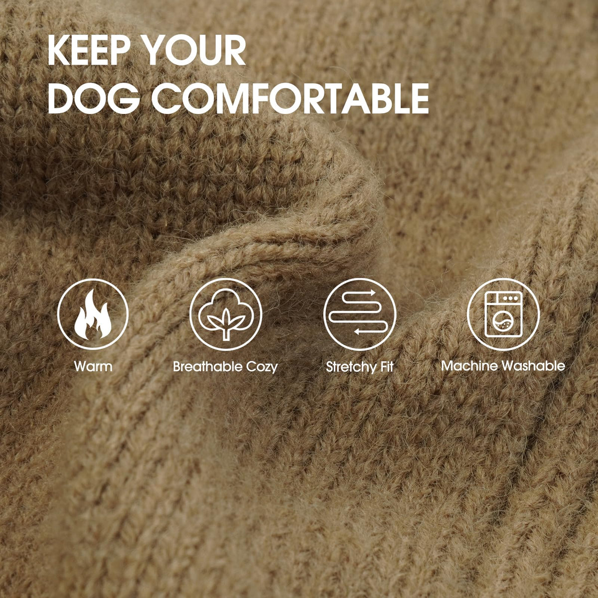 XXL Dog Sweater (Camel / XX-Large)
