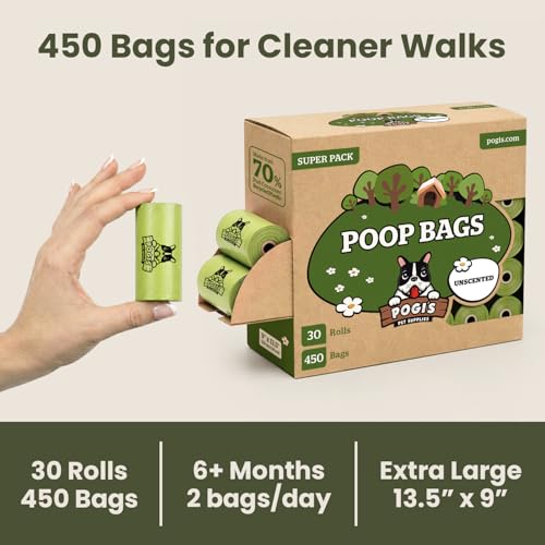 Pogi's Dog Poop Bags (1 Count (Pack of 450) / Unscented)