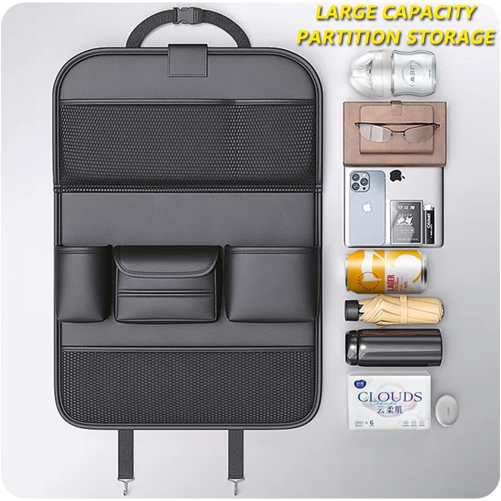 Car Backseat Storage Bag with Foldable Table Tray (Style B)