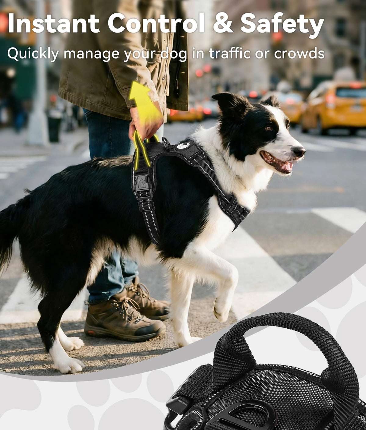 No Pull Dog Harness for Large Dogs (Large / Black)