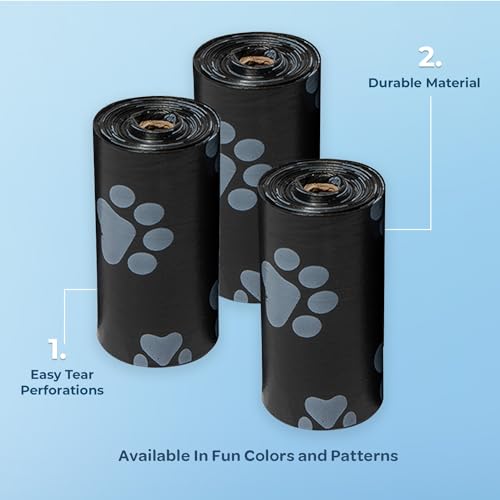 Poop Bags for Dogs (Black / 360 Bags)