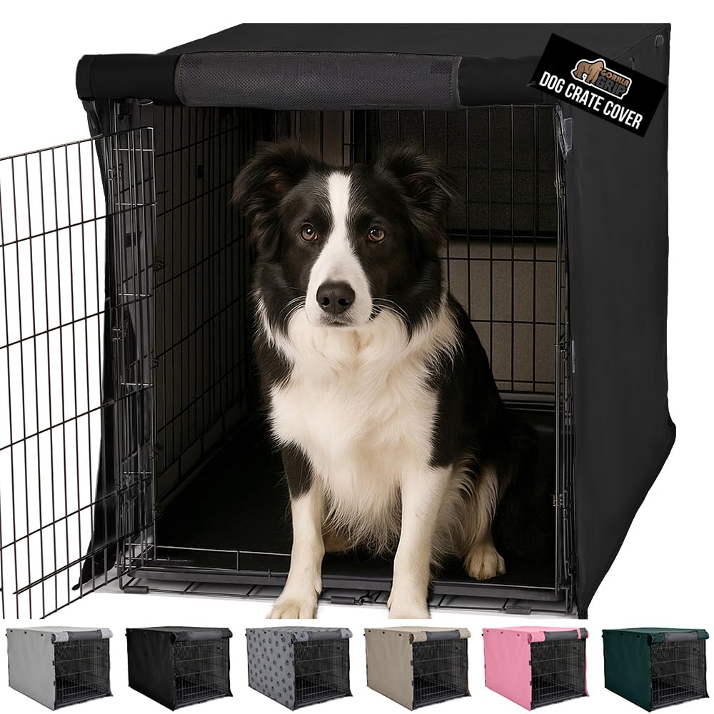 Dog Crate Covers (Black / 36" X 23" X 25")