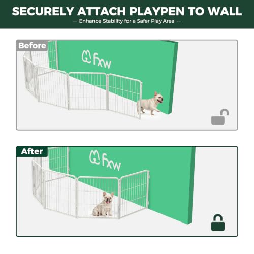 Homeplus Indoor Dog Playpen with Fence (White / 40"H)