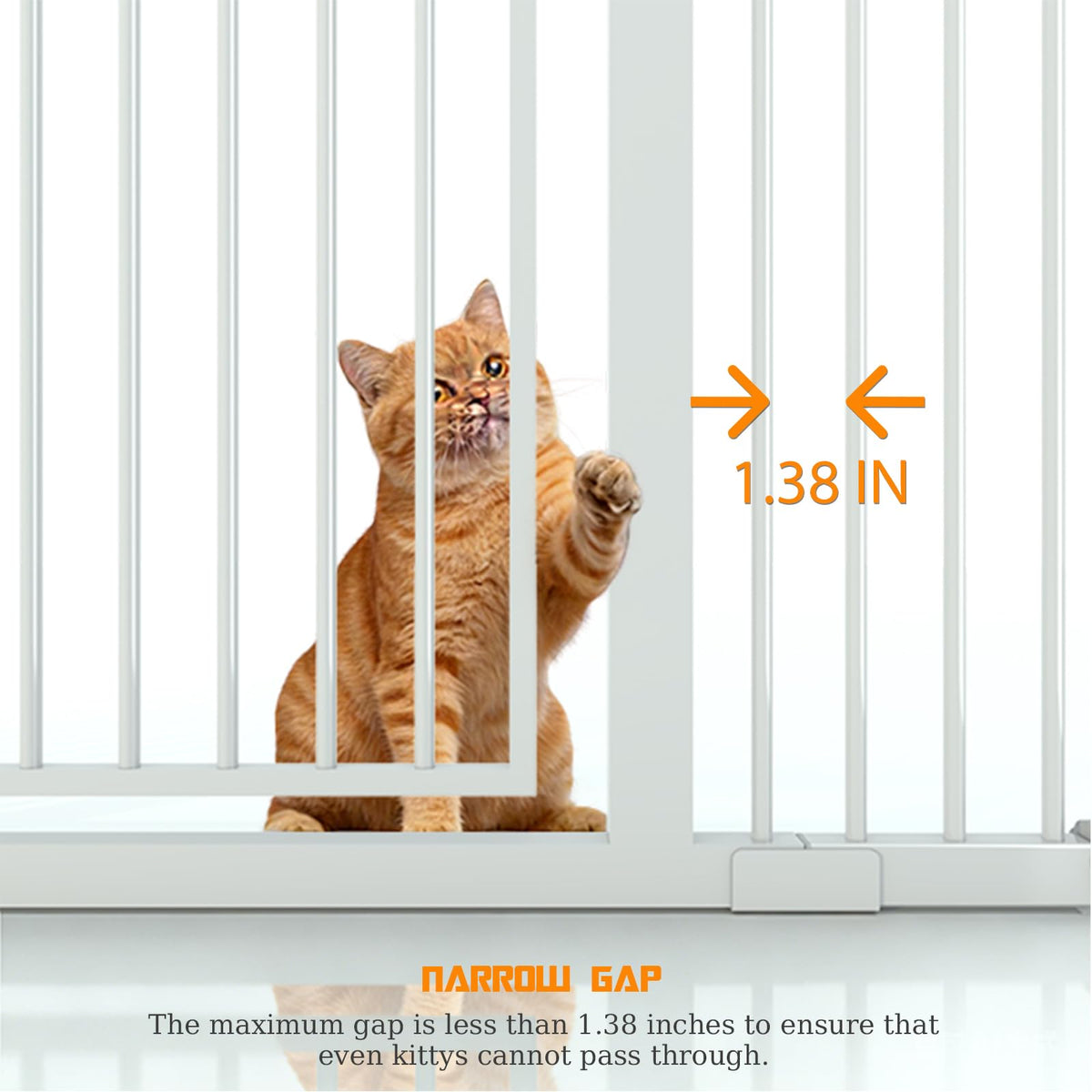 74.8" Extra Tall Pet Gate (White / 74.8" Tall, 29.5-51.6"WWide)