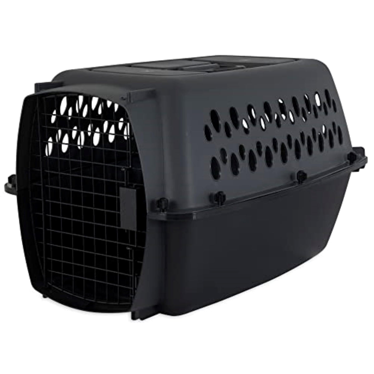 Pet Porter Dog Kennel 24" (24.1"L x 16.7"W x 14.5"H / Dark Gray & Black)