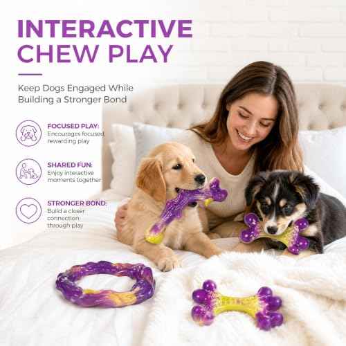 3 Pack Puppy chew Toys (Purple(Small))