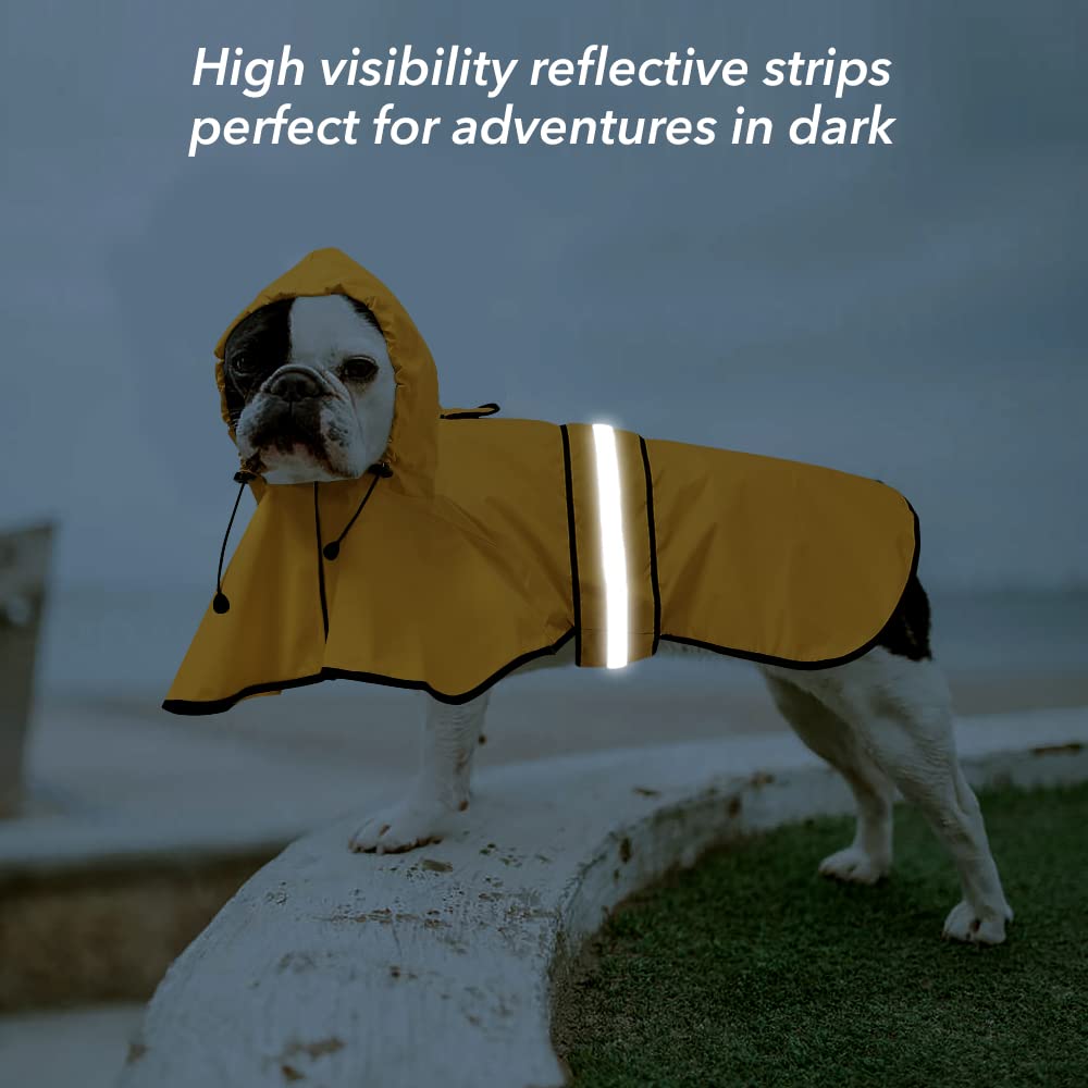 Reflective Dog Raincoat (Yellow / Medium)