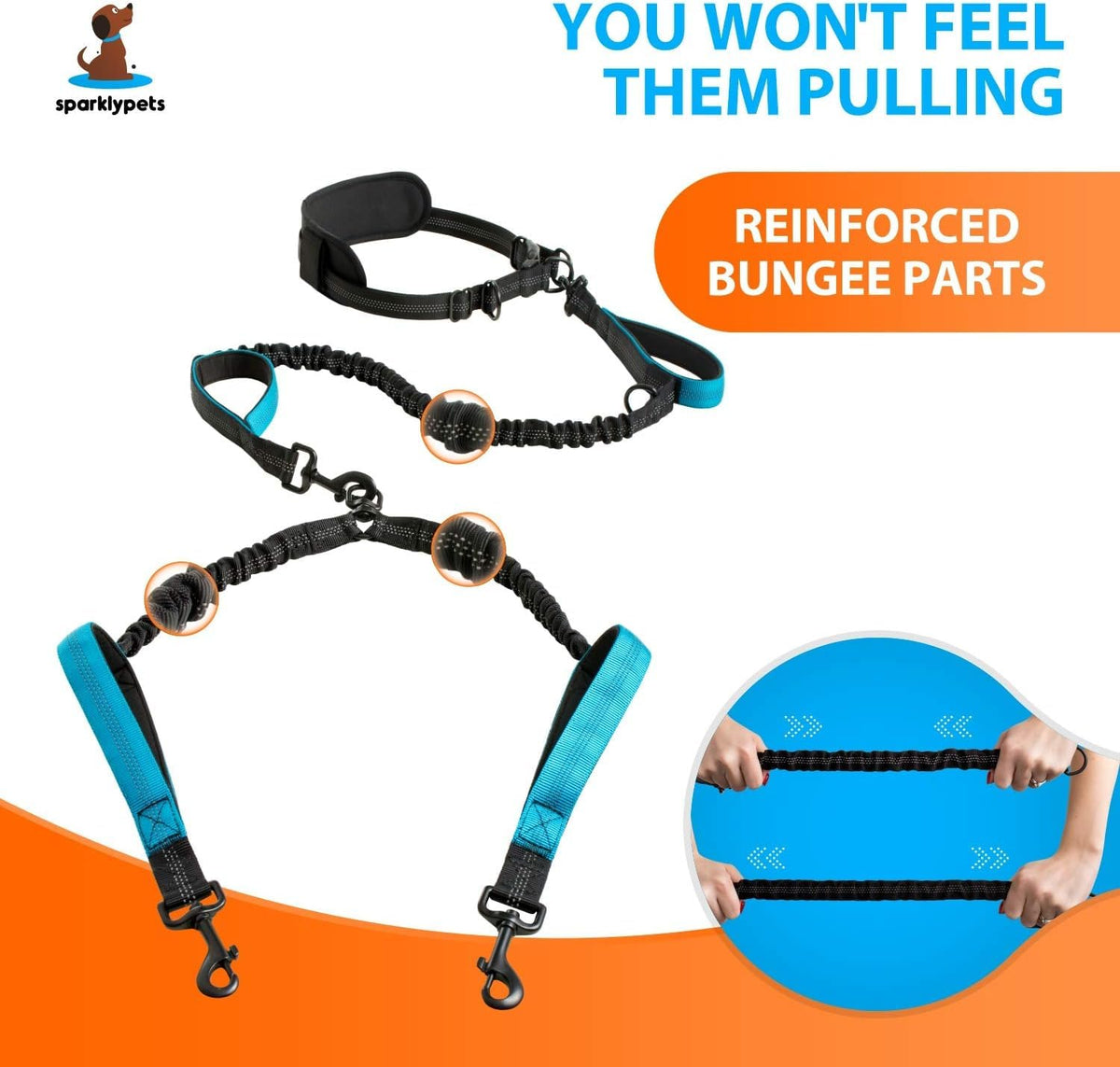 Hands Free Dual Dog Leash (Military Green / 2 dogs M/L)