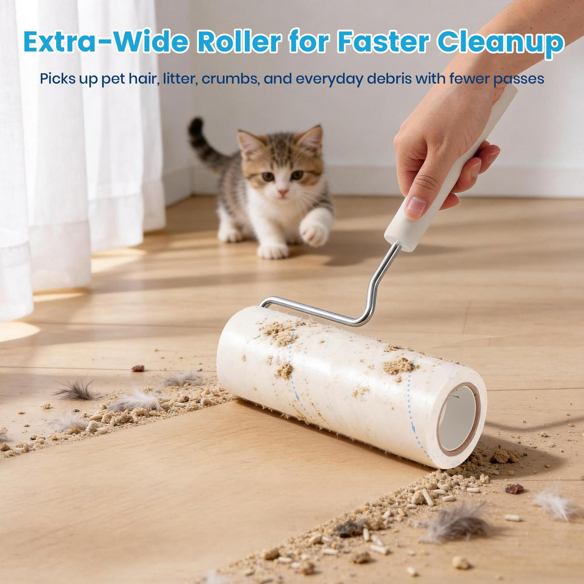 Extra Sticky Large Surface Lint Roller for Pet Hair