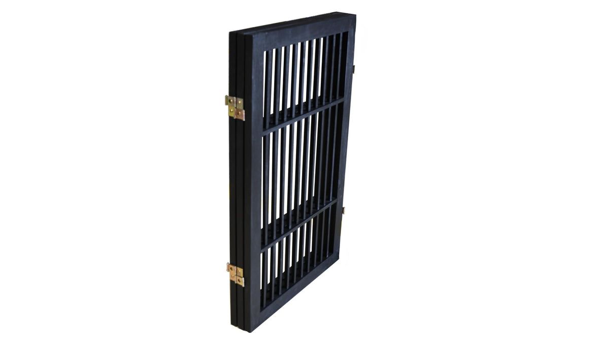 Pet Dog Gate Freestanding (3 Panel 30" Tall / Black Pet Gate)