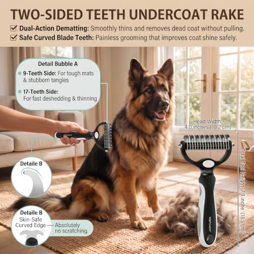 3 PCS Slicker Brush for Dogs (Black 3pc)
