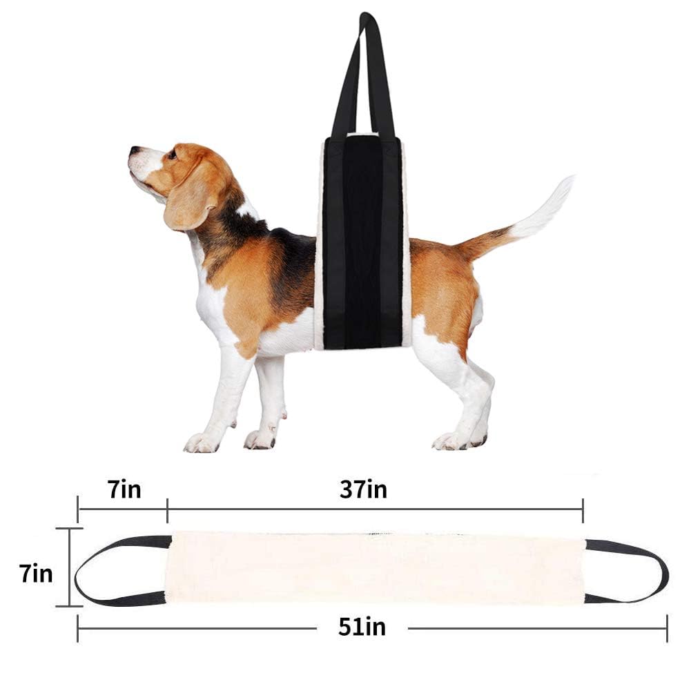 30 120 lbs Dog Sling for Large Dogs Hind Leg Support (Black)