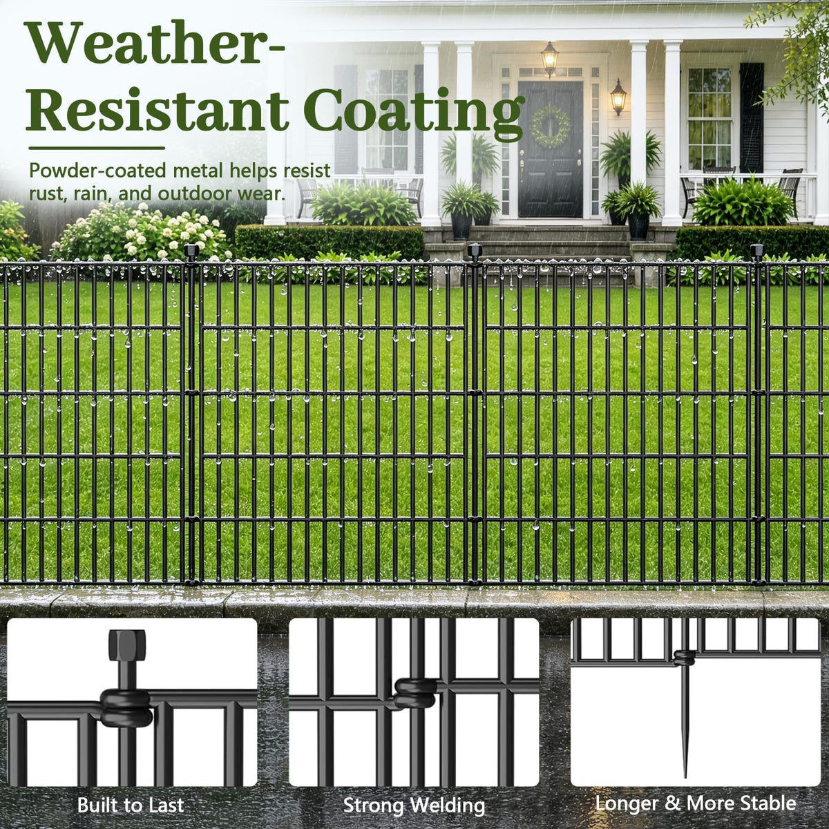 No Dig Garden Fence Outdoor for Yard (40 in(H) X 11.8 ft(L))