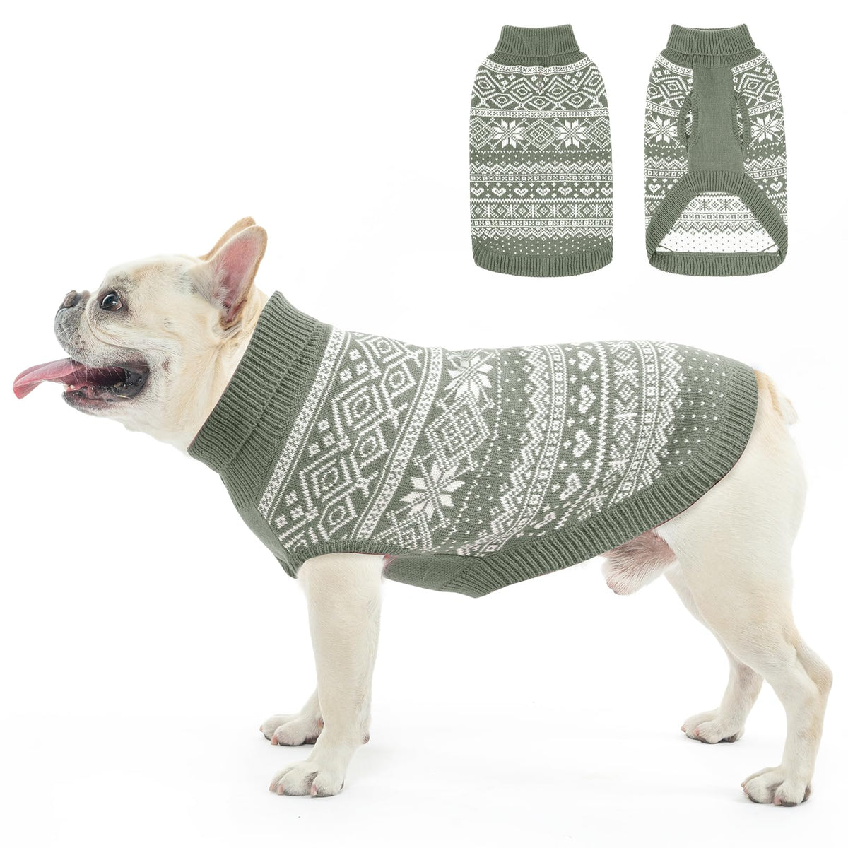 Dog Sweater Argyle (Grey / Medium)