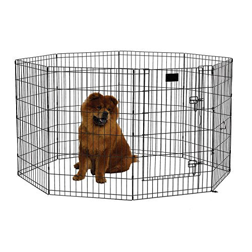 MidWest 36 Inch Exercise Pen (Black w/ Door / 36" H)