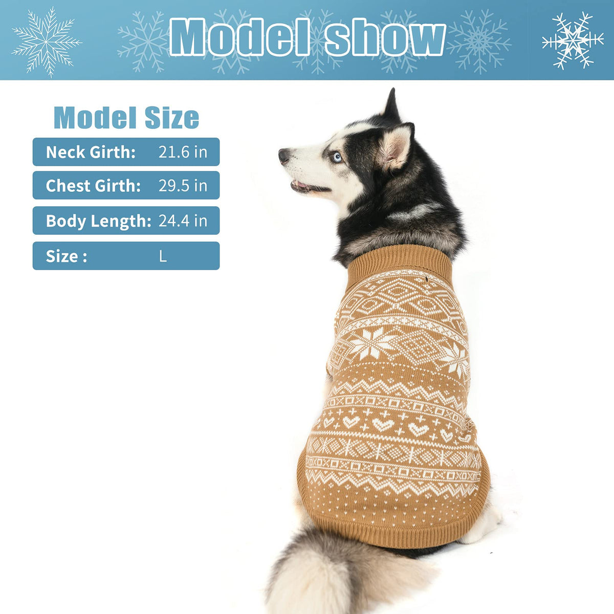 Argyle Dog Sweater (Cream / Medium)