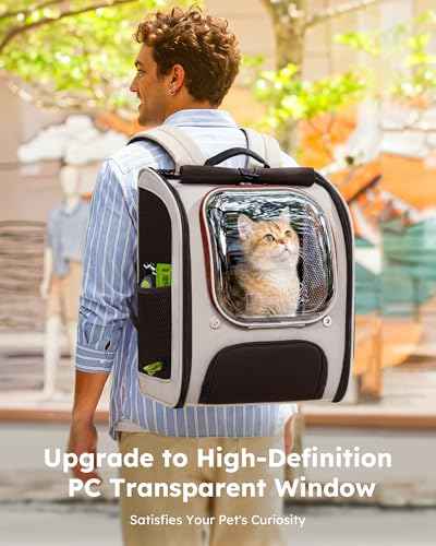Dog Backpack Carrier (Khaki-on-Khaki Color Blocking / 12.6"L x 10.2"W x 16.5"H)
