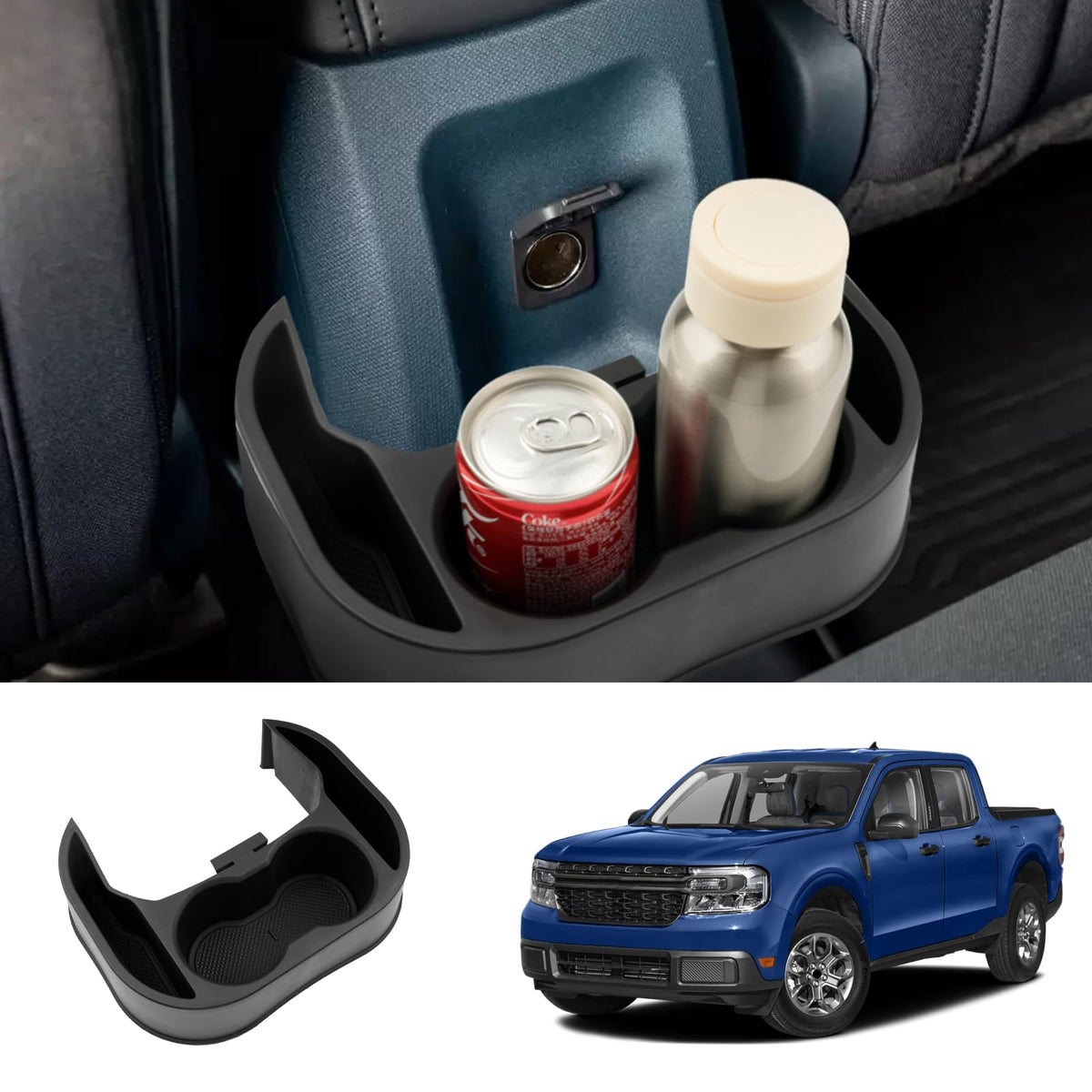 for 2022 2023 2024 2025 Maverick Accessories Cup Holder Expander Insert Organizer Water Bottle Expander Drink Holders 2024 2025 Maverick Seat Rear Cup Holder (2 in 1 Rear Cup Holder)