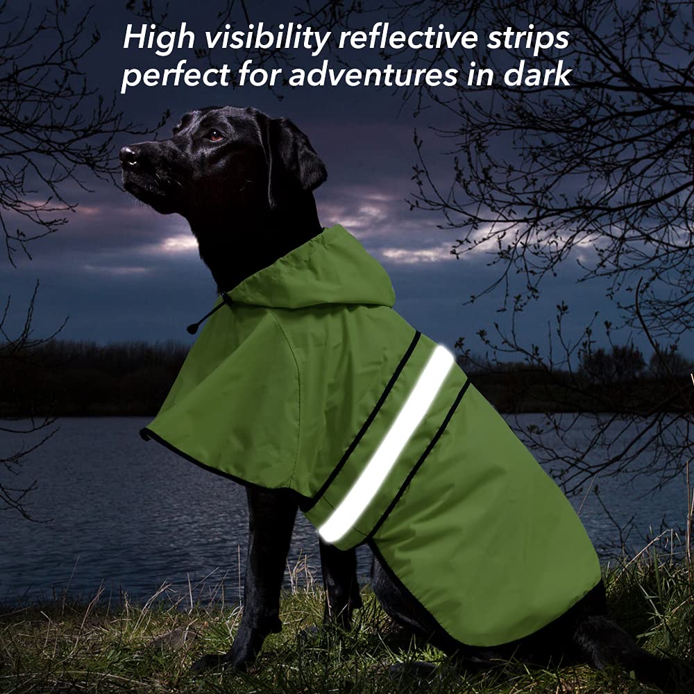 Reflective Dog Raincoat (Neon Green / XX-Large)
