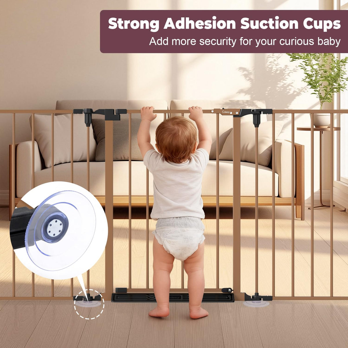29.4 78" Extra Wide Baby Gate (Brown / 78" Wide)