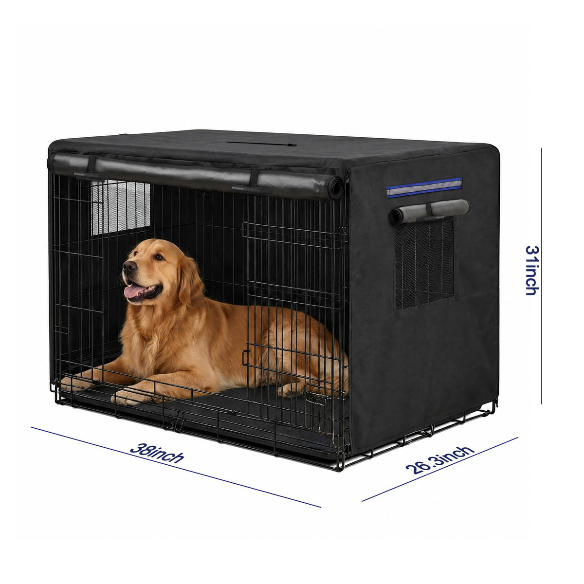Dog Crate Cover for 38 (38"L x 26.3"W x 31"H)