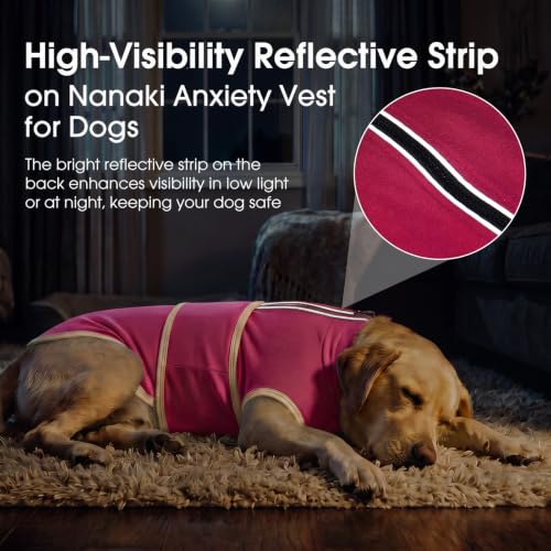 Skin Friendly Anxiety Vest Jacket for Dogs from Storms & Firework (Rosered / X-Large(Chest Girth:35.0"))