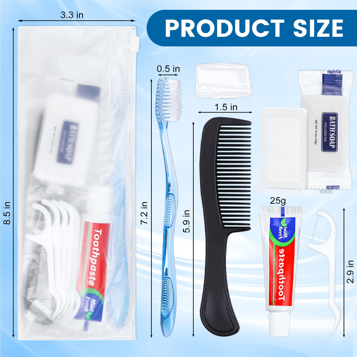 5 Set Personal Hygiene Kit Basic Toiletry Kits Homeless Supplies (1 Count (Pack of 5))