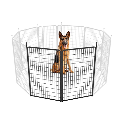 Rollick Dog Playpen with RV Step Grid for RV Camping (Black / 50"H)