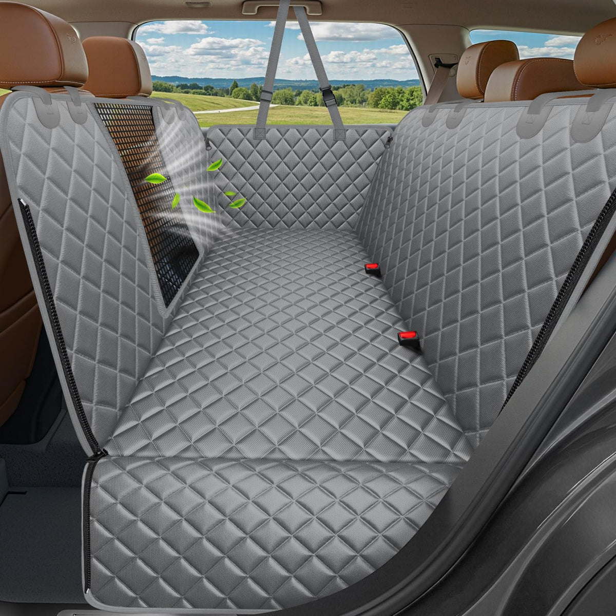 4 in 1 Dog Seat Cover for Full (Gray / X-Large)
