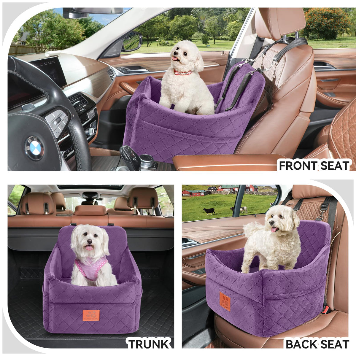 Dog Car Seat for Small (Purple)