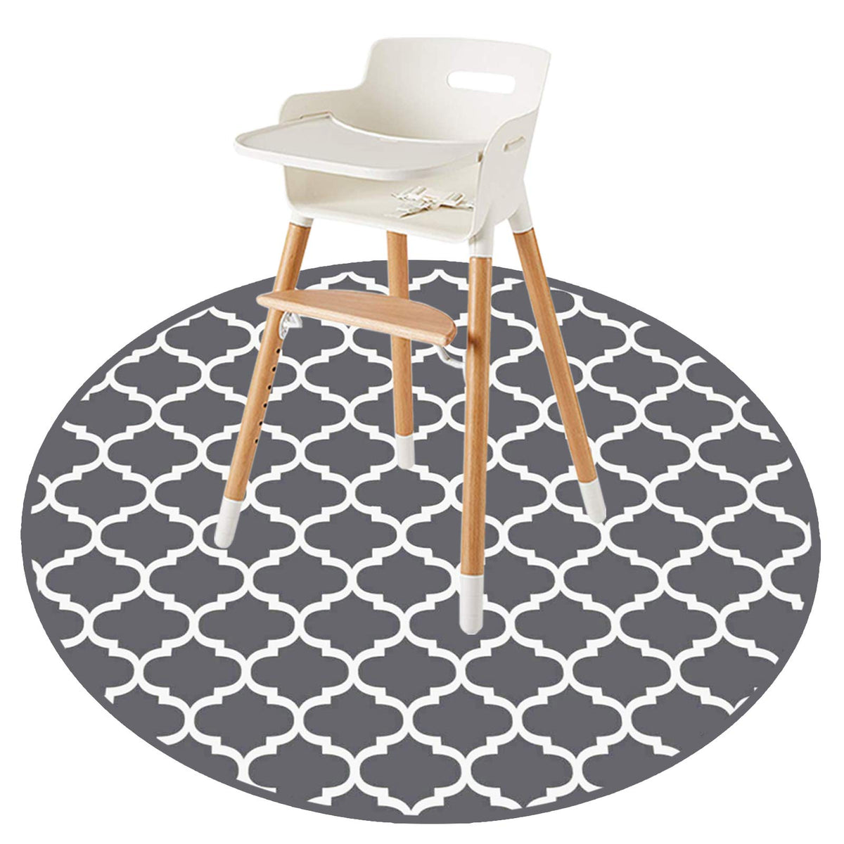 Splat Mat for Under High Chair (Round Lattice)