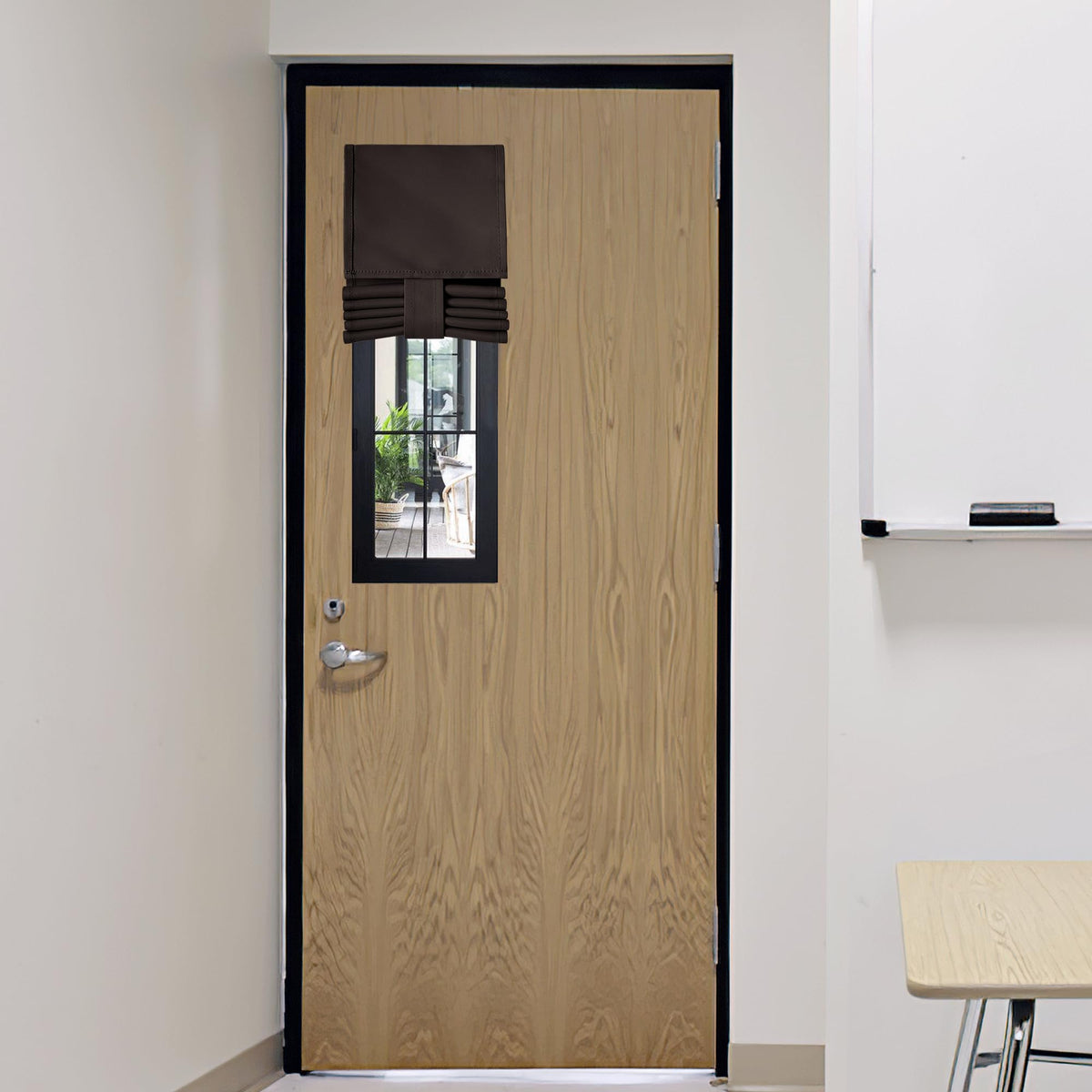 Classroom Door Window Cover (Brown / 8"W x 36"L (Pack of 1))