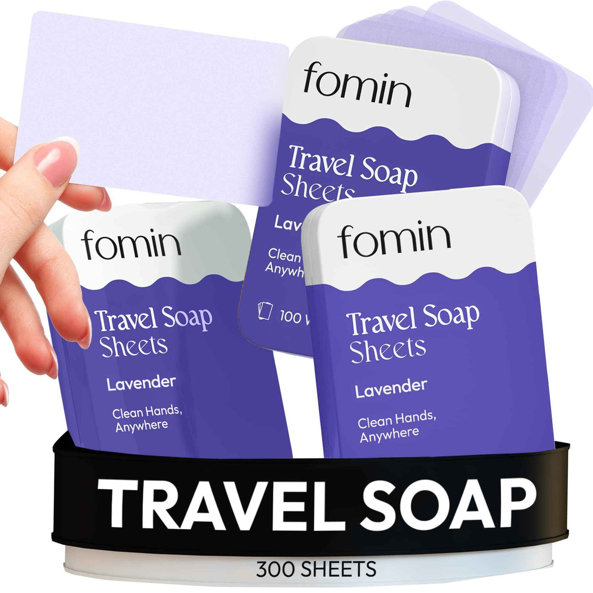 Paper Soap Sheets for Traveling (Lavender (Pack of 3))