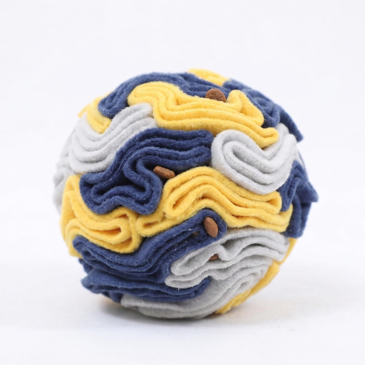 Snuffle Ball for Dogs (Navy&Yellow / Medium)